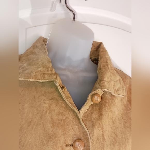 Vintage‎ Tan HUNT CLUB Leather Coat (#1,206) - Picture 6 of 12